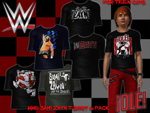 Sims 3 — WWE Sami Zayn T-Shirt 6 pack for Teen Guys by Downy Fresh — Featuring WWE/NXT's Sami Zayn, also available for