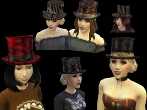 Sims 4 — Tophat Recolours - Vampire SP needed by grissea — Recolours of the hat from &amp;quot;vampires&amp;quot;