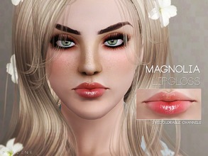 Sims 3 — Magnolia Lipgloss by Pralinesims — 3 recolorable channels