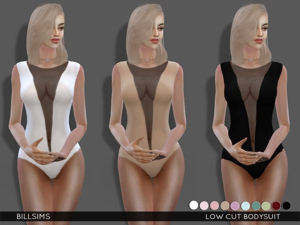 Sims 4 — Low Cut Bodysuit by Bill_Sims — Female, Teen-Elder Everyday/Swimwear/Sleepwear 10 different colour variations