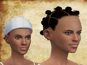 Sims 4 — afro buns hairstyle by neissy — afro buns hairstyle compatible with hat 11 colors