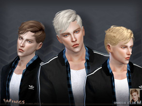Sims 4 — WINGS-OS0214 by wingssims — This hair style has 16 kinds of color File size is about 6.5 MB I hope you like it
