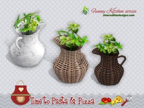 Sims 4 — Funny kitchen - Time to Pasta and Pizza - Basil by SIMcredible! — by SIMcredibledesigns.com available at TSR