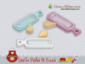 Sims 4 — Funny kitchen - Time to Pasta and Pizza - cheese grater by SIMcredible! — by SIMcredibledesigns.com available at
