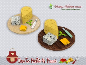 Sims 4 — Funny kitchen - Time to Pasta and Pizza - cheese tray by SIMcredible! — by SIMcredibledesigns.com available at