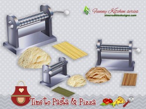 Sims 4 — Funny kitchen - Time to Pasta and Pizza - pasta machine by SIMcredible! — by SIMcredibledesigns.com available at
