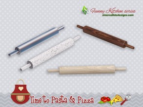 Sims 4 — Funny kitchen - Time to Pasta and Pizza - rolling pin by SIMcredible! — by SIMcredibledesigns.com available at