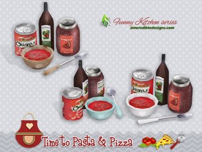 Sims 4 — Funny kitchen - Time to Pasta and Pizza - sauces by SIMcredible! — by SIMcredibledesigns.com available at TSR