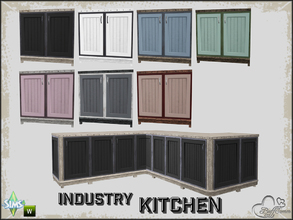 Sims 4 — Kitchen Industry Counter v6 by BuffSumm — Part of the *Industry Series*