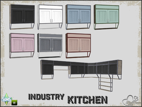 Sims 4 — Kitchen Industry Cabinet v3 by BuffSumm — Part of the *Industry Series*