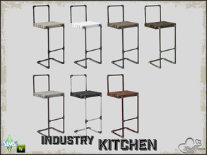 Sims 4 — Kitchen Industry Stool by BuffSumm — Part of the *Industry Series*