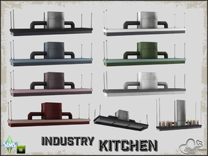 Sims 4 — Kitchen Industry Hood (for Small Wall Height) by BuffSumm — Part of the *Industry Series*