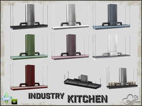 Sims 4 — Kitchen Industry Hood (for Medium Wall Height) by BuffSumm — Part of the *Industry Series*