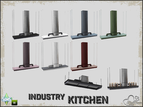 Sims 4 — Kitchen Industry Hood (for Large Wall Height) by BuffSumm — Part of the *Industry Series*
