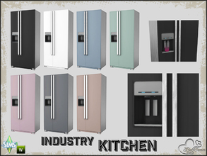 Sims 4 — Kitchen Industry Fridge by BuffSumm — Part of the *Industry Series*
