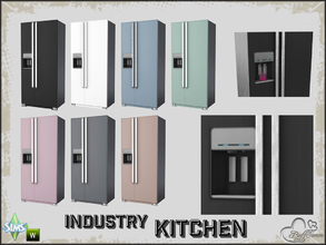 Sims 4 — Kitchen Industry Fridge (Recolor 1) by BuffSumm — Recolor! Mesh needed: