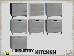 Sims 4 — Kitchen Industry Dishwasher by BuffSumm — Part of the *Industry Series*
