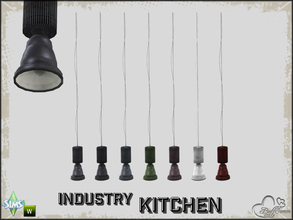 Sims 4 — Kitchen Industry Ceiling Lamp (Medium Wall Height) by BuffSumm — Part of the *Industry Series*