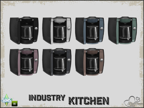 Sims 4 — Kitchen Industry Coffee Machine (working) by BuffSumm — Part of the *Industry Series*