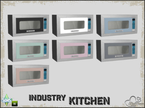 Sims 4 — Kitchen Industry Microwave (working) by BuffSumm — Part of the *Industry Series*