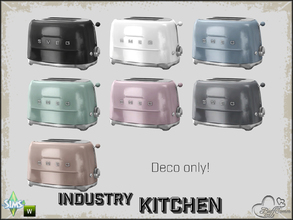 Sims 4 — Kitchen Industry Toaster 'SMEG' by BuffSumm — Part of the *Industry Series*