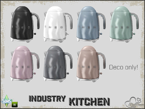 Sims 4 — Kitchen Industry Waterheater 'SMEG' by BuffSumm — Part of the *Industry Series*