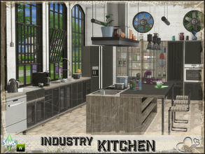 Sims 4 — Industry Kitchen by BuffSumm — Next Part of the Industry Series... The Kitchen! Your Sim can have a lot fun