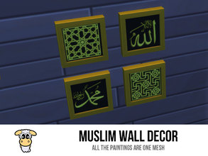 Sims 4 — indiaskapie's Islamic Wall Decorations by indiaskapie2 — Decorate your Islamic Sim's house with these Islamic