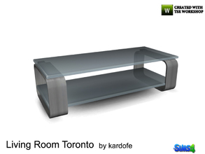 Sims 4 — kardofe_LivingRoom Toronto_CofeeTable by kardofe — Coffee table, modern design in metal and glass 