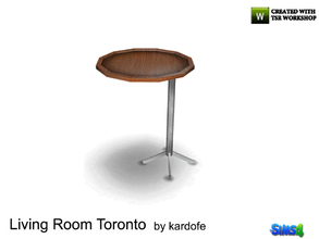 Sims 4 — kardofe_LivingRoom Toronto_Endtable by kardofe — Auxiliary table in wood and metal, to place some plant or the