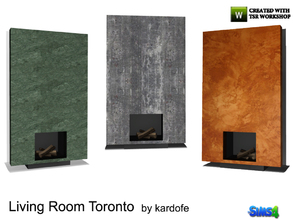 Sims 4 — kardofe_LivingRoom Toronto_Fireplace by kardofe — Large fireplace, modern and minimalist design, in three