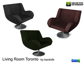 Sims 4 — kardofe_LivingRoom Toronto_LivingChair by kardofe — Modern design armchair, upholstered in leather, in three