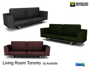 Sims 4 — kardofe_LivingRoom Toronto_Sofa by kardofe — Modern design sofa, leather upholstered, in three color options 
