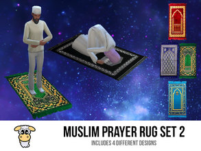 Sims 4 — indiaskapie's Muslim Prayer Rug Set 2 by indiaskapie2 — Let your Muslim Sims pray to their heart's content with