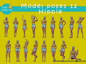 Sims 4 — Model poses 12 Hippie by HelgaTisha — Model poses 12 Hippie Pose pack - Including 17 poses - All in one CAS -