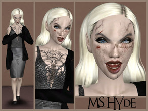 Sims 4 — Ms. Hyde by _Tea_ — Hello everyone! :D Here's another sim, Ms. Hyde! -Her traits: Insane, Evil, Slob -