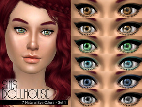 Sims 4 — Sims Dollhouse Natural Eyes - Set 1 by SimsDollhouse — A beautiful set of 7 natural colored eyes for your sims!