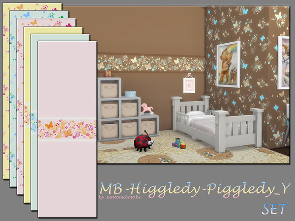 Sims 4 — MB-Higgledy-Piggledy_Y_SET by matomibotaki — MB-Higgledy-Piggledy_Y_SET set of 2 lovely kitten wallpapers one
