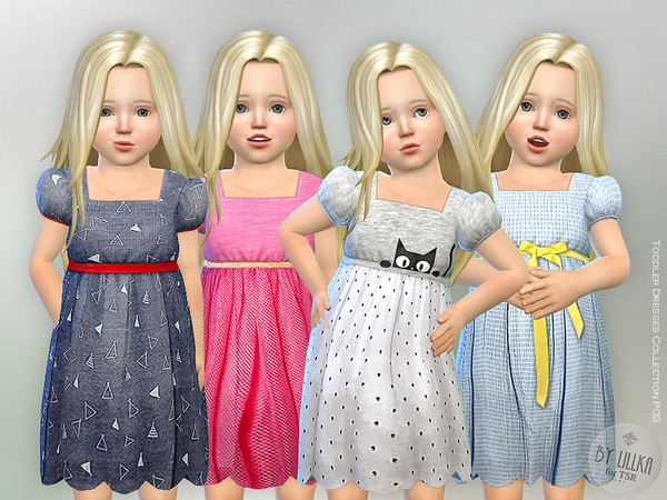 Sims 4 — Toddler Dresses Collection P09 by lillka — Toddler Dresses Collection P09 New item / 4 styles I hope you like it