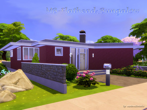 Sims 4 — MB-Flathead_Bungalow by matomibotaki — MB-Flathead_Bungalow, bungalow type, modern house, stylish and chic, for