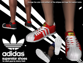 Sims 3 — Adidas SUPERSTAR Shoes for Guys Trefoil by Downy Fresh — They're finally here...SUPERSTARS FOR YOUR SIMS! These