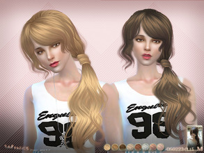 Sims 4 — WINGS-OS0223  by wingssims — This hair style has 15 kinds of color File size is about 12MB I hope you like it