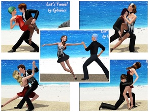 Sims 3 — Lets Tango- 5 tango poses by sylvanesence2 — 5 tango couple poses with facial expression **Pose List