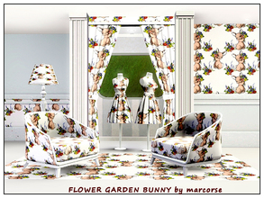 Sims 3 — Flower  Garden Bunny_marcorse by marcorse — Themed pattern : beautiful little bunny in a flower garden.