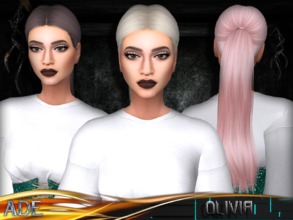 Sims 4 — Ade - Olivia by Ade_Darma — New Hair mesh ll 27 colors + 9 Ombres ll no morph ll smooth bones assignment ll