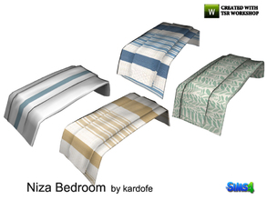 Sims 4 — kardofe_Niza Bedroom_Blanket by kardofe — Blanket folded, to put on the bed, does not need tricks, in four