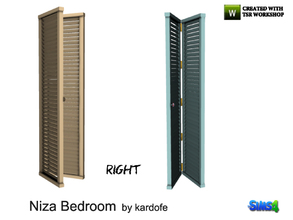 Sims 4 — kardofe_Niza Bedroom_Blinds 2 by kardofe — Shutter doors for the right side of the window, two different colors 