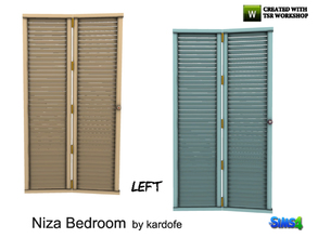Sims 4 — kardofe_Niza Bedroom_Blinds by kardofe — Shutter doors for the left side of the window, two different colors 
