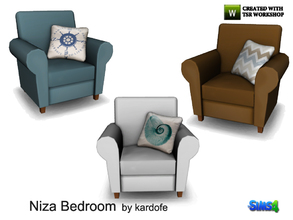 Sims 4 — kardofe_Niza Bedroom_LivingChair by kardofe — Armchair with cushion, in three different textures 