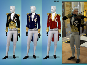Sims 4 — Bruxel - Victorian Dress King Coat by Bruxel — A victorian style uniform to be worn by his royal Majesty the